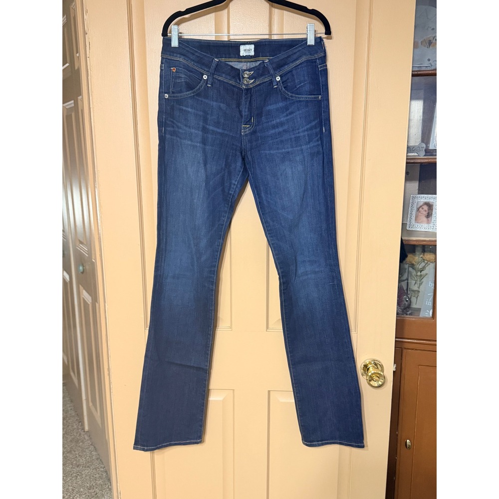 Hudson Jeans Beth Baby Bootcut Dark Wash Flap Pocket Denim Size 30 Made in USA